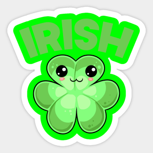 St Patricks Day Irish Kawaii Cute Clover Sticker